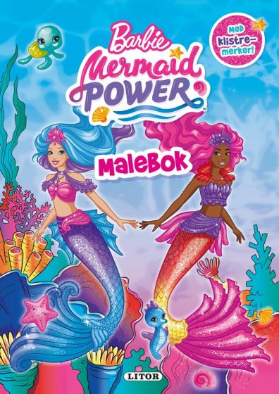 Barbie Mermaid Power malebok med klistremerker