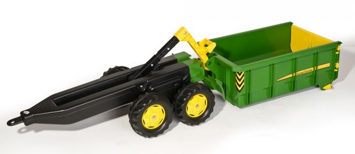 Rolly Toys rollyContainer: John Deere krokløfthenger - tilhenger med tipp- og lastefunksjon til tråtraktor