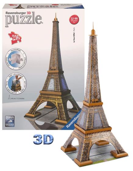Ravensburger 3D Puslespill 216 brikker - Eiffeltårnet