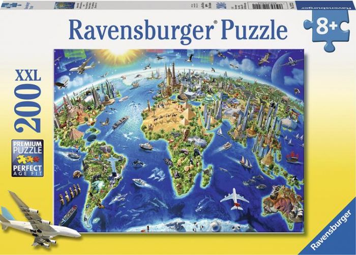 Ravensburger puslespill 200 brikker - En verden av liv - store brikker