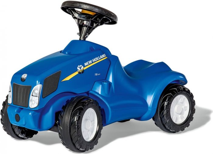 Rolly Toys Minitrac New Holland 6010 gåtraktor - blå