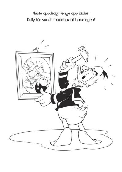 Disney Donad Duck malebok med klistremerker