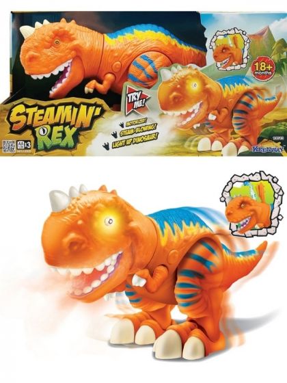 Keenway T-Rex med lys og bevegelser - elektronisk dinosaur som blåser damp
