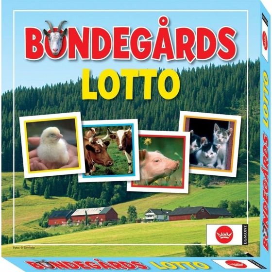Bondegårds-lotto - barnespill med bilder av gårdsdyr
