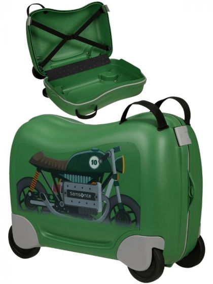 Samsonite Dream2go barnekoffert - grønn med motorsykkel