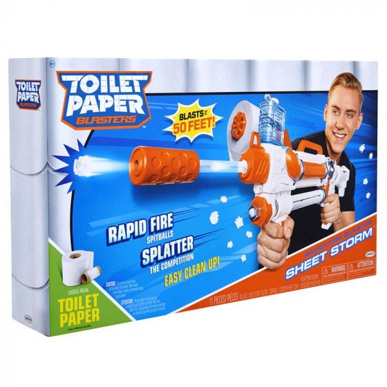 Toilet Paper Blaster Sheet Storm - skyt toalettpapirkuler inntil 15 meter