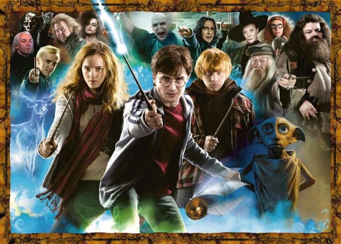 Ravensburger Harry Potter puslespill 1000 brikker - Hermine, Harry og Ronny