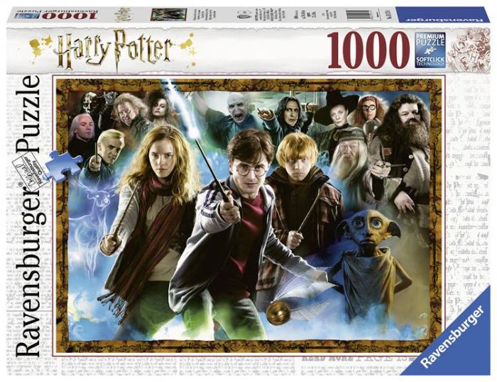 Ravensburger Harry Potter puslespill 1000 brikker - Hermine, Harry og Ronny