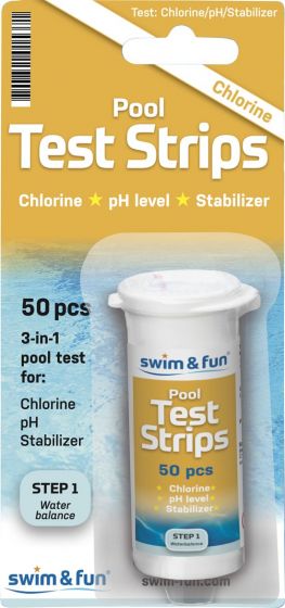 Swim & Fun Test Strips till pool - Klor/pH-balans - 50 stk