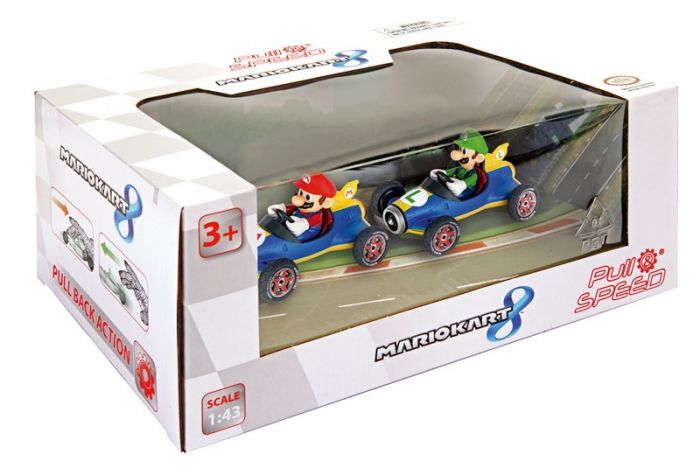 Nintendo Mario pullback køretøj - med Mario og Luigi - 15813018