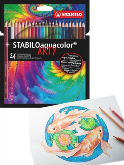 STABILO Arty Aquacolor - 24 akvarel farveblyanter