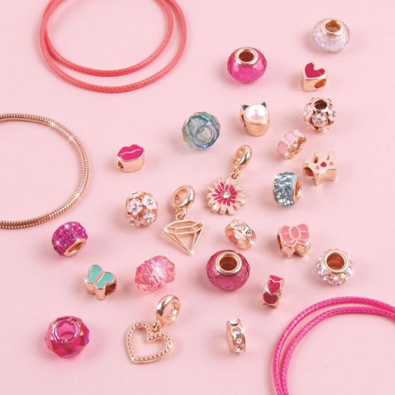Make it Real Halo Charms Bracelets Think Pink - 3 armbånd for miks og match med perler og anheng