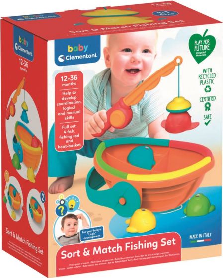 Clementoni Baby PFF sorter og match fiskesæt - sorteringslegetøj med magnetisk fiskestang