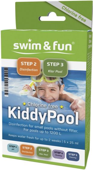 Swim & Fun KiddyPool klorfri vannpleie til plaskebasseng - 5x25 ml
