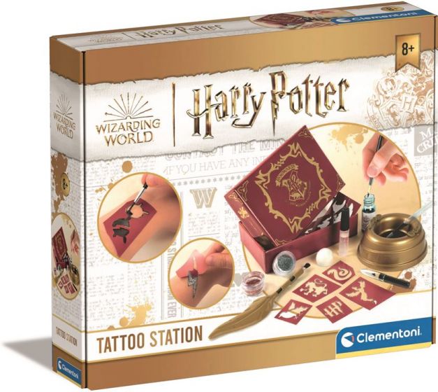 Clementoni Harry Potter Tattoo Station hobbysett - med utstyr, sjablonger og glitter