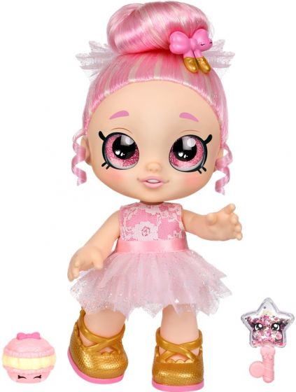 Kindi Kids Fun Time Friends Pirouetta docka med rosa hår och Shopkins tillbehör