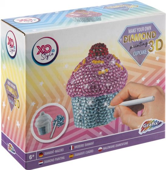 Grafix Diamond Painting 3D med tårta eller cupcake - diamantmålning