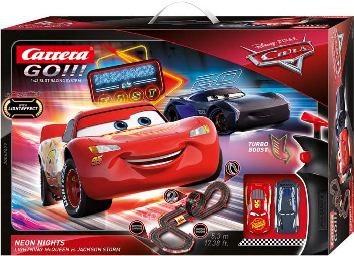 Carrera GO Disney Pixar Cars - Neon Nights bilbana 5,3 meter med loop och 2 bilar