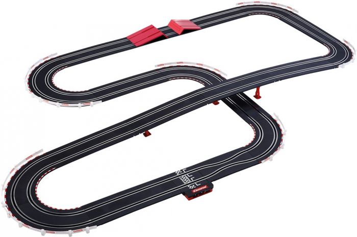 Carrera GO!!! Build 'n Race bilbane med hopp - bygg dine egne biler og kjør - 6,2 m kjørebane