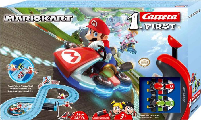Carrera FIRST Nintendo Mario Kart bilbane 2,4 meter - med Mario og Yoshi biler