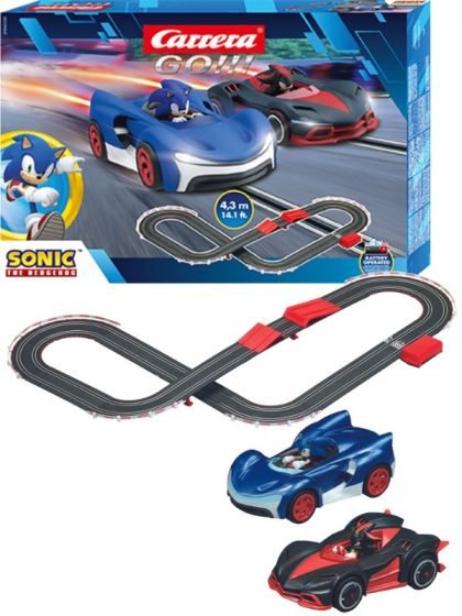 Carrera GO!!! Sonic Bilbane med hopp og to biler - Sonic og Shadow 