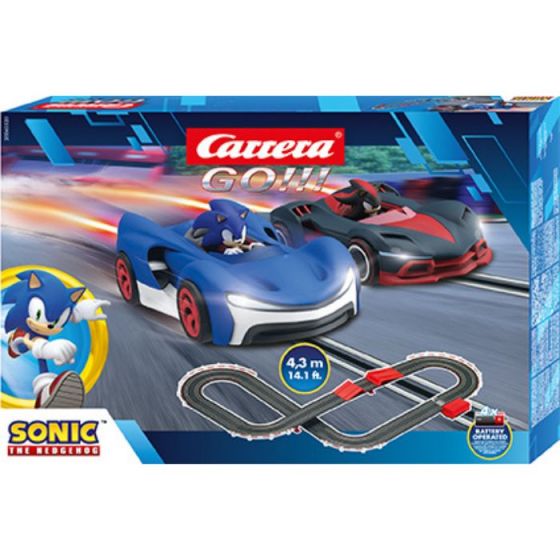 Carrera GO!!! Sonic Bilbane med hopp og to biler - Sonic og Shadow 