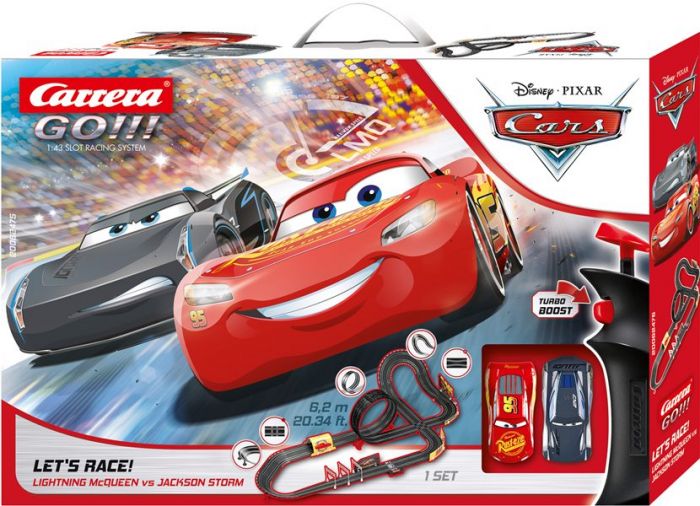 Carrera GO!!! Disney Cars Lets Race! bilbane med loop - 6,2 meter