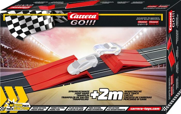 Carrera GO!!! Action Pack - utvidelsesett med rampe og 2 meter ekstra skinner