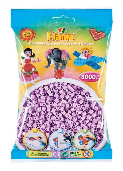 Hama Midi 3000 perler - lys pastell lilla