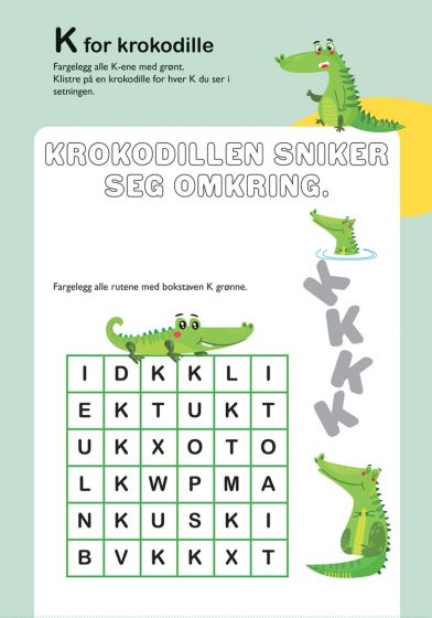 Min første bok om bokstaver og tall - aktivitetsbok med 140 klistremerker