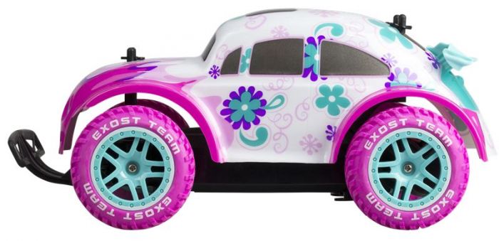 Silverlit Exost Pixie - rosa radiostyrt bil med blomster og terrengdekk - toppfart 12 km/t - 30 cm
