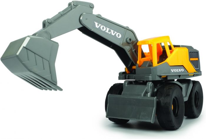 Dickie Toys Volvo Construction Set - lekesett med kran, hjelm og 3 anleggskjøretøy