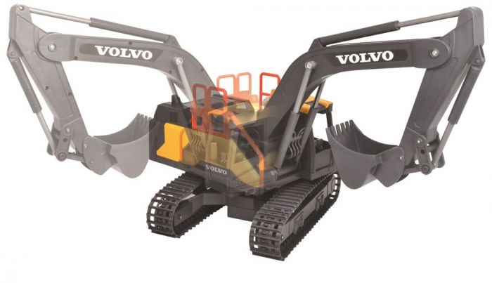 Dickie Toys stor Volvo grävmaskin med ljud och ljus - fjärrkontroll