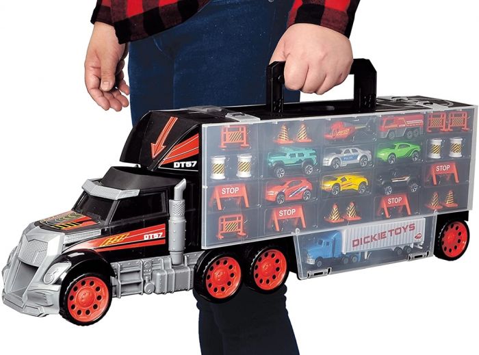 Dickie Toys Truck Carry Case - semitrailer med oppbevaring for opptil 42 småbiler
