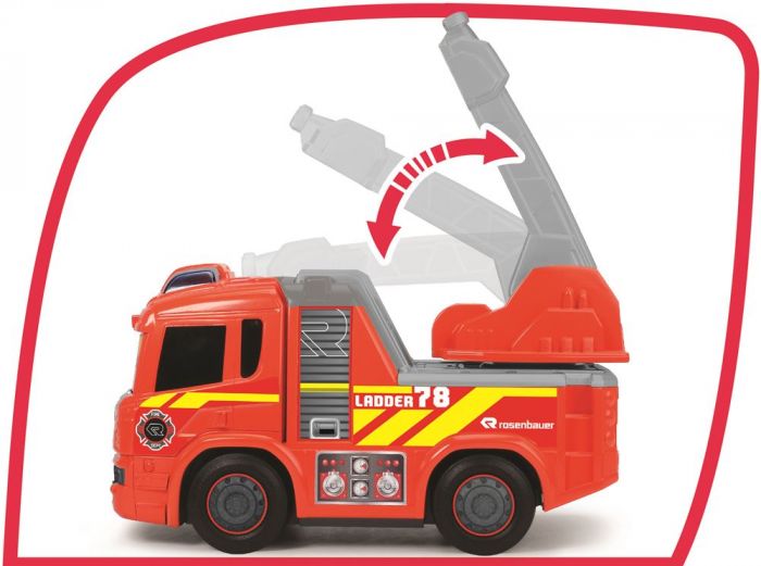 Dickie Toys Scania Happy brannbil - med lyd og lys - kjører selv 