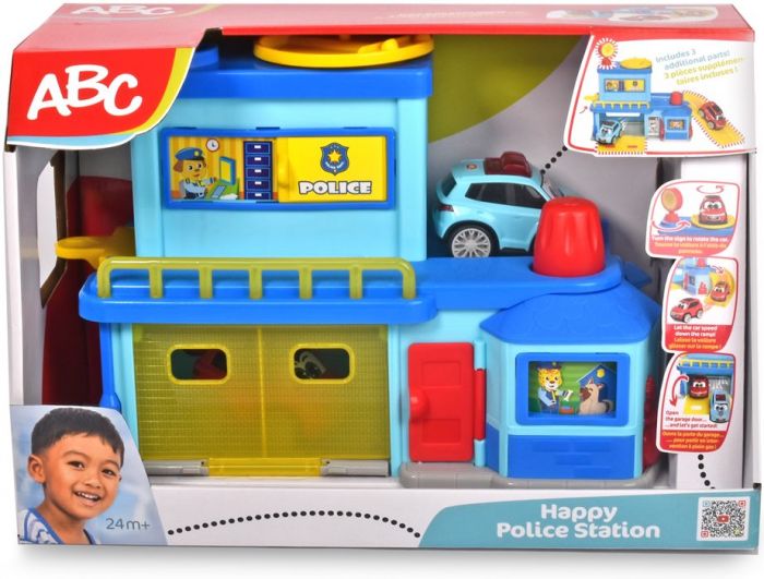 Dickie Toys ABC Happy Politistasjon - lekesett med 2 biler