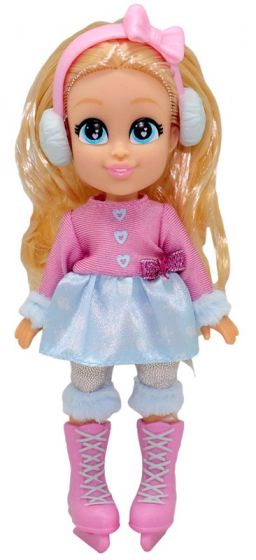 Love Diana Ice Skater - isprinsesse dukke med bevegelige ledd - 15 cm