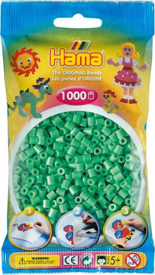 Hama Midi 1000 perler - lys grønn