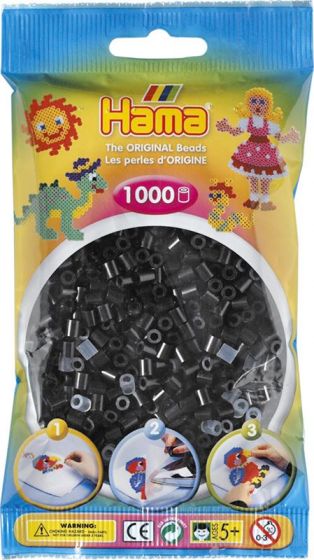 Hama Midi 1000 perler - svart