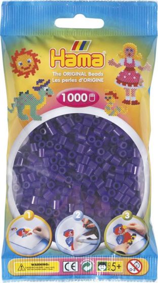 Hama Midi 1000 perler - mørk lilla