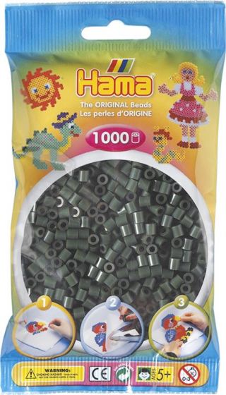 Hama Midi 1000 perler - mørk grønn