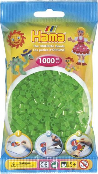 Hama Midi 1000 perler - neon grønn