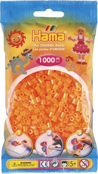 Hama Midi 1000 perler - neon oransje