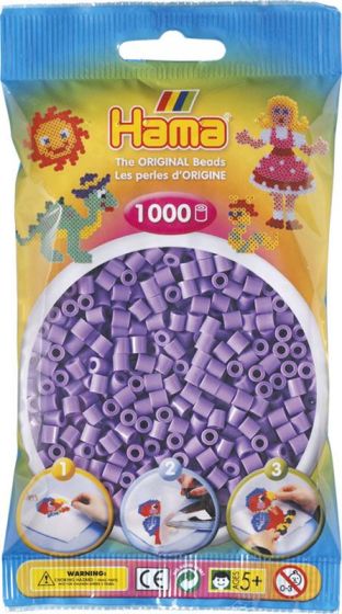 Hama Midi 1000 perler - pastel lilla