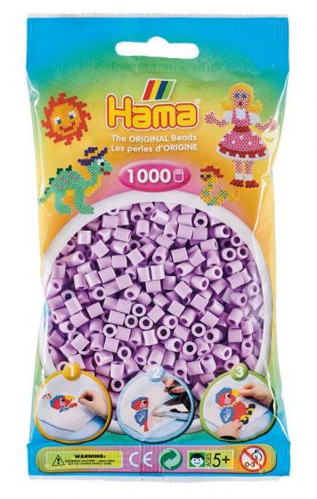 Hama Midi 1000 pärlor - ljus pastell lila