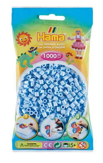 Hama Midi 1000 perler - pastell isblå