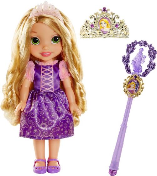 Disney Princess Rapunzel dukke med septer og tiara - 38 cm