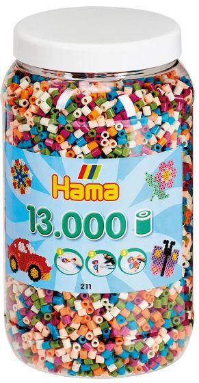 Hama Midi hvit boks - 13 000 Midi perler - fargemix 58