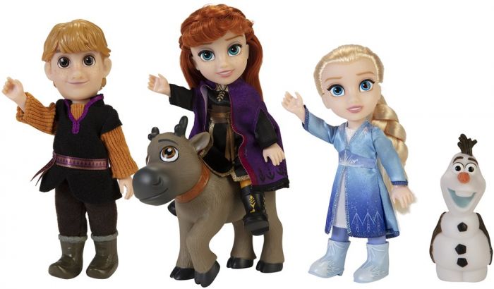Disney Frozen Petite Adventure lekset - 5 dockor med tillbehör - 15 cm