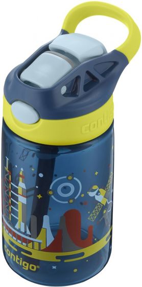 Contigo Gizmo Flip 420 ml drikkeflaske - marineblå med verdensrom-motiv